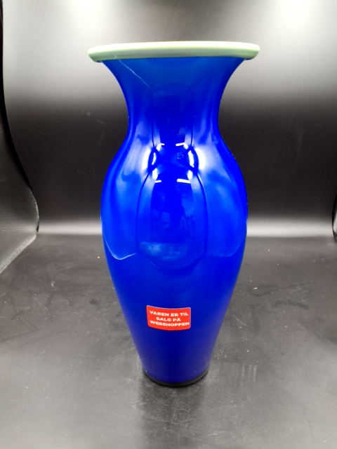 Holmegård vase - koboltblå